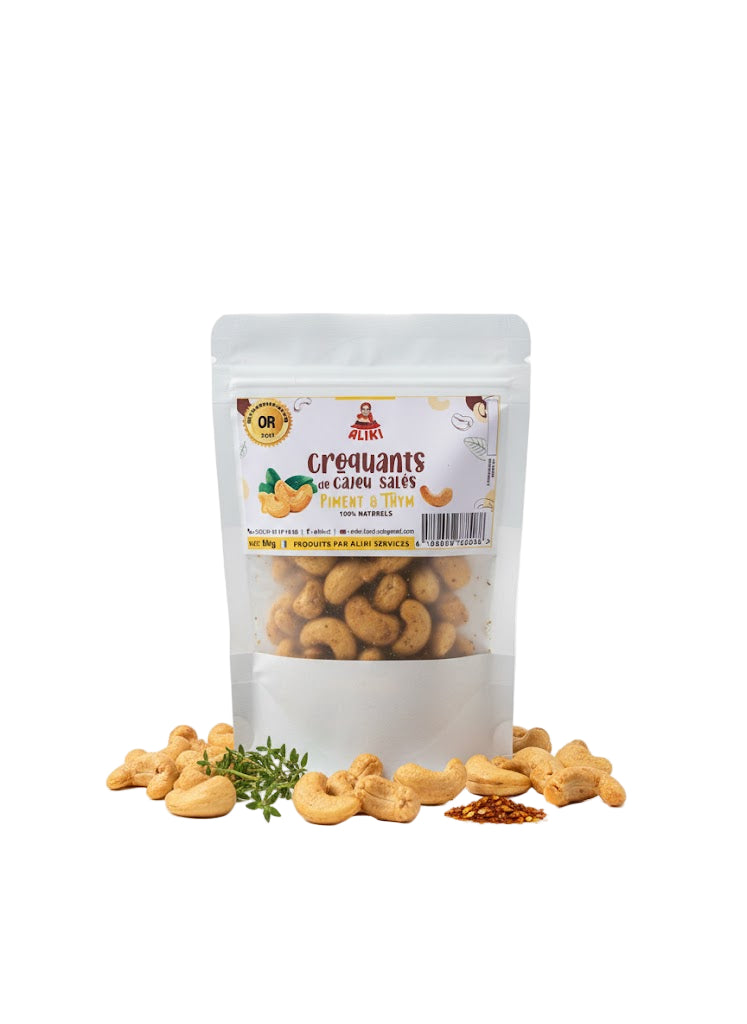Croquants de Cajou Salés au Piment et Thym – Aliki