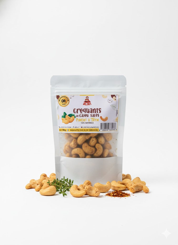Croquants de Cajou Salés au Piment et Thym – Aliki