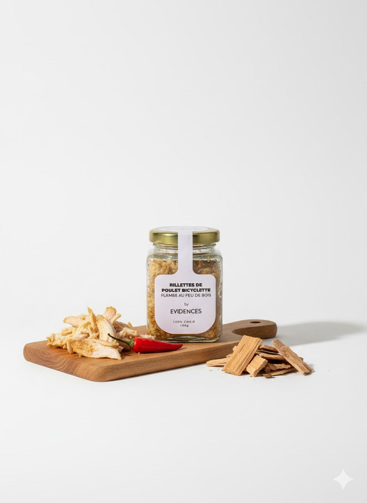 Tartinade Rillettes de Poulet Bicyclette Flambées au Feu de Bois – Évidences